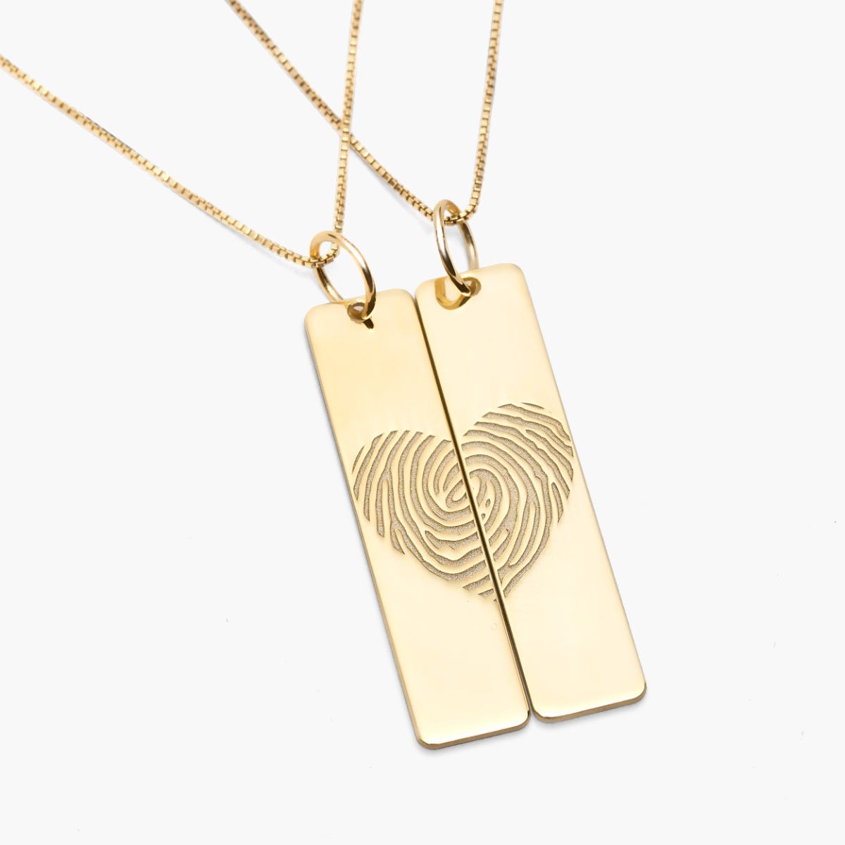 Custom Fingerprint Set of Tags with Chains Included