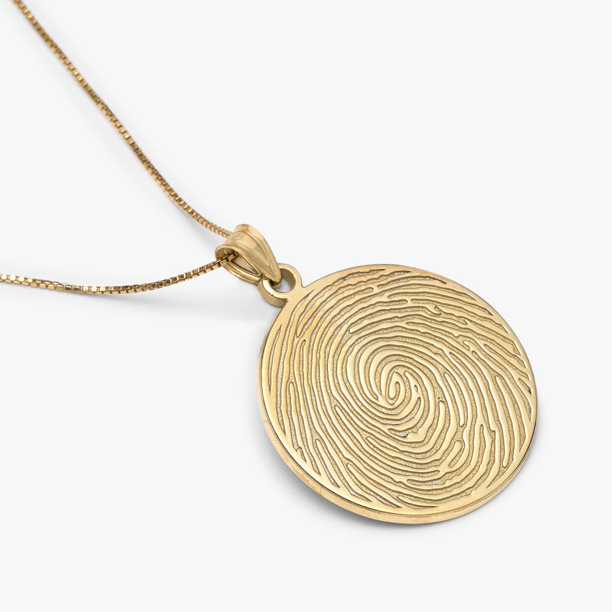 Custom Fingerprint Round Charm or Pendant