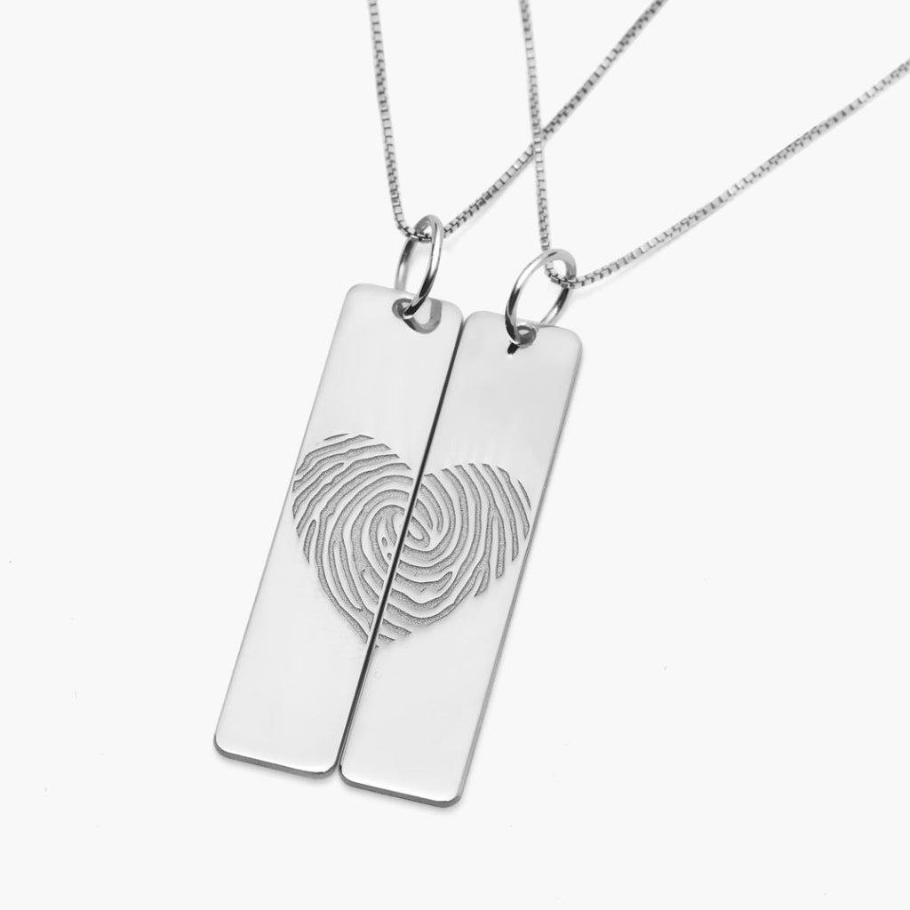 Custom Fingerprint Set of Tags with Chains Included