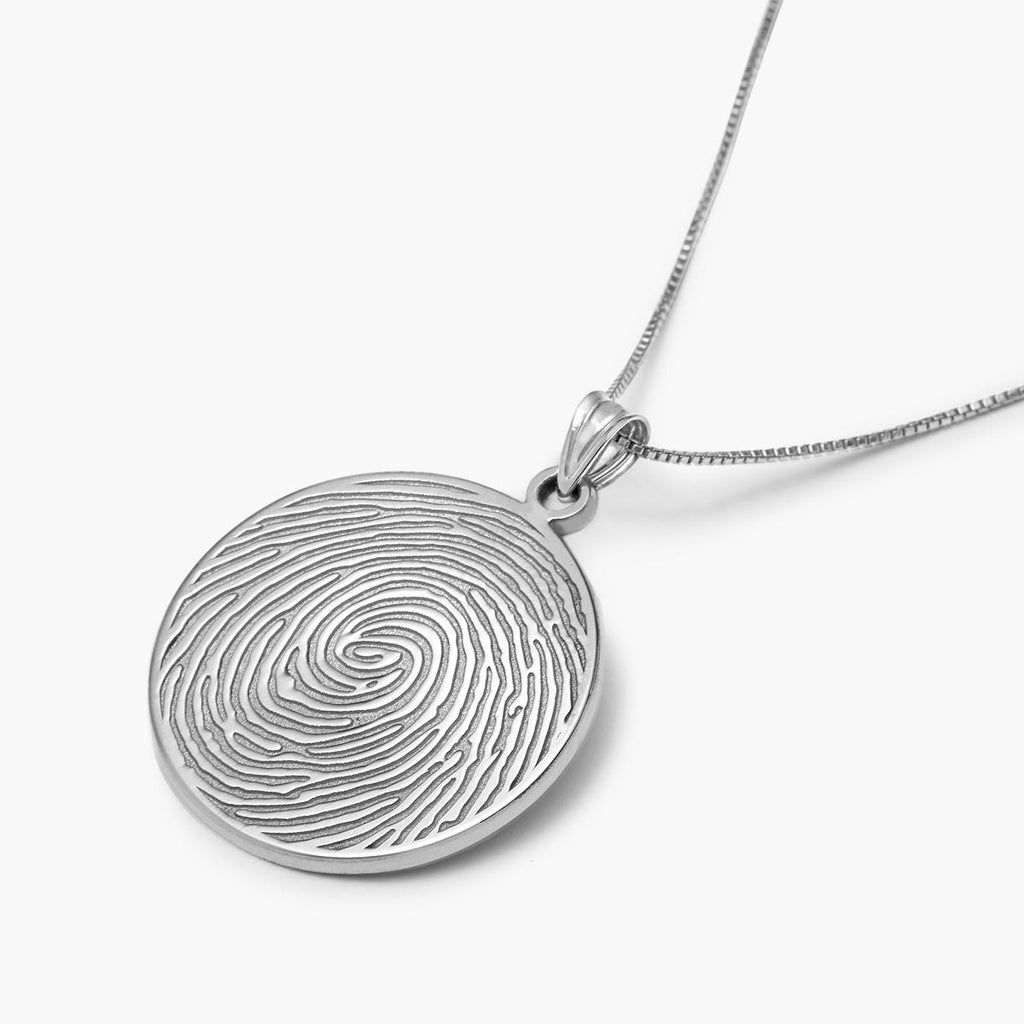 Custom Fingerprint Round Charm or Pendant