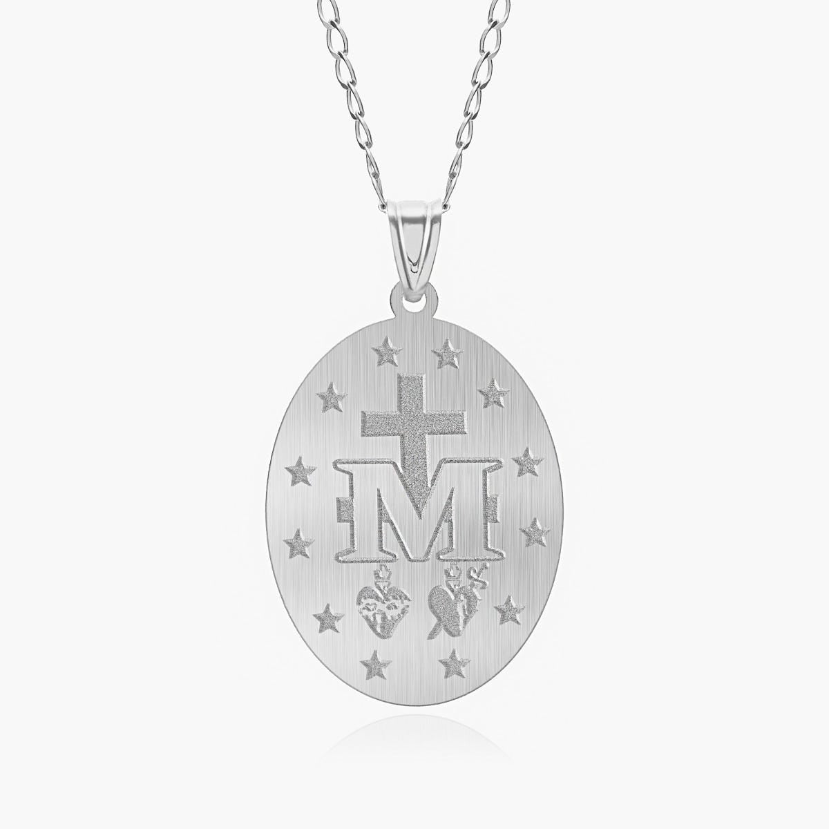 Miraculous Medal Oval Pendant