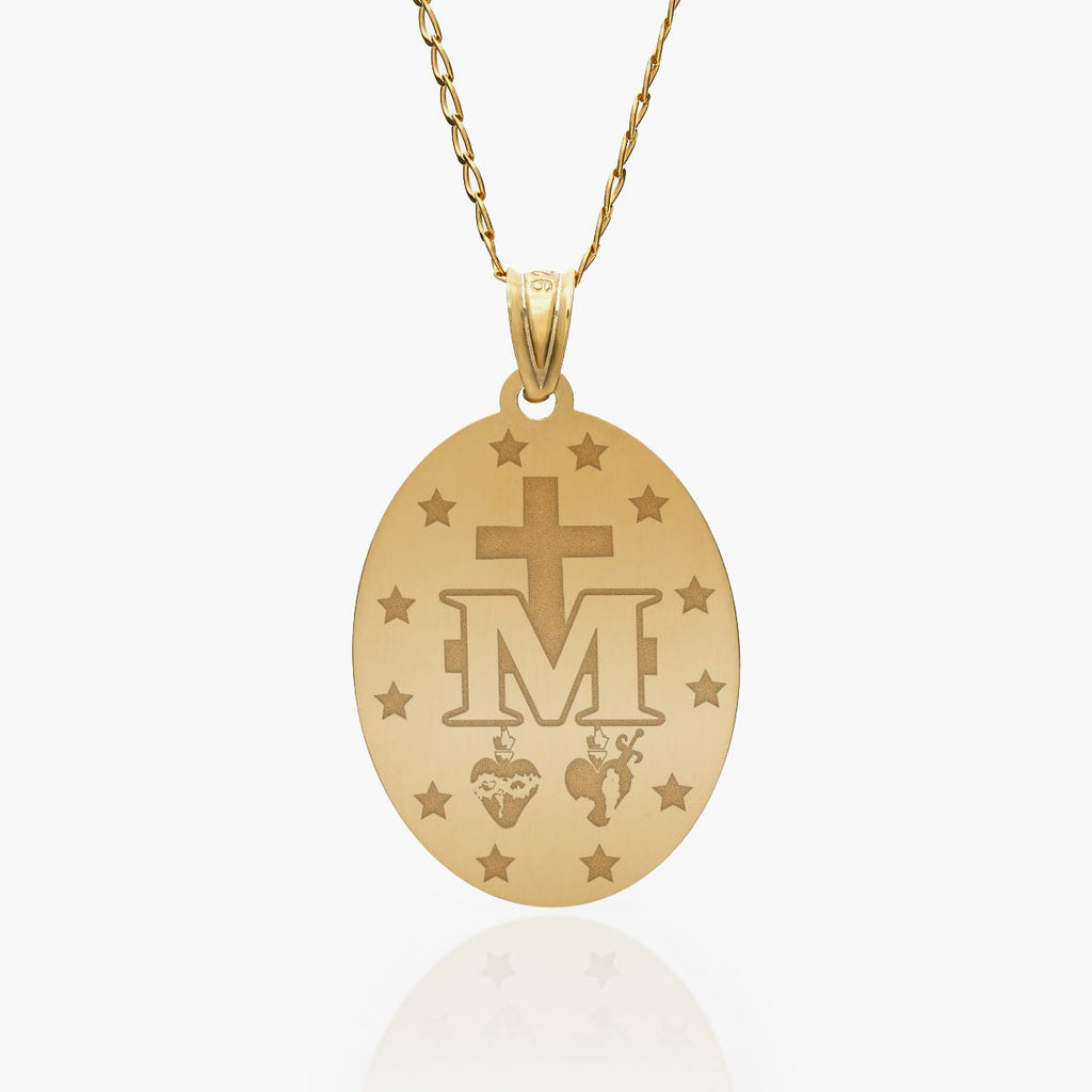 Miraculous Medal Exclusive Color Oval Pendant