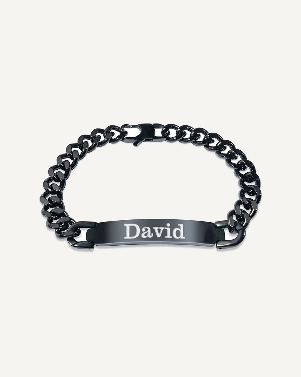 Cuban Link Chain Mens Id Bracelet