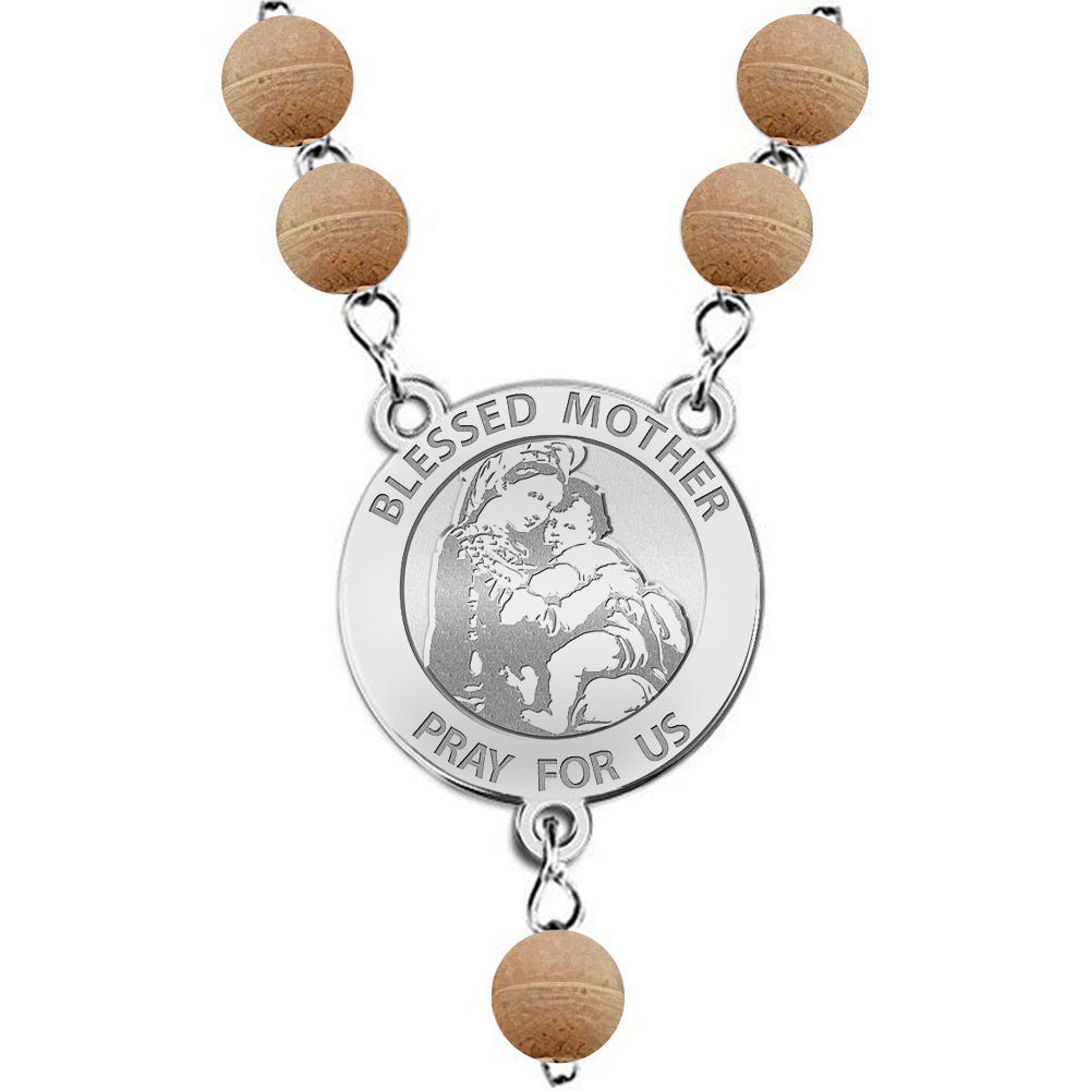"Blessed Mother" Virgin Mary Rosary Beads