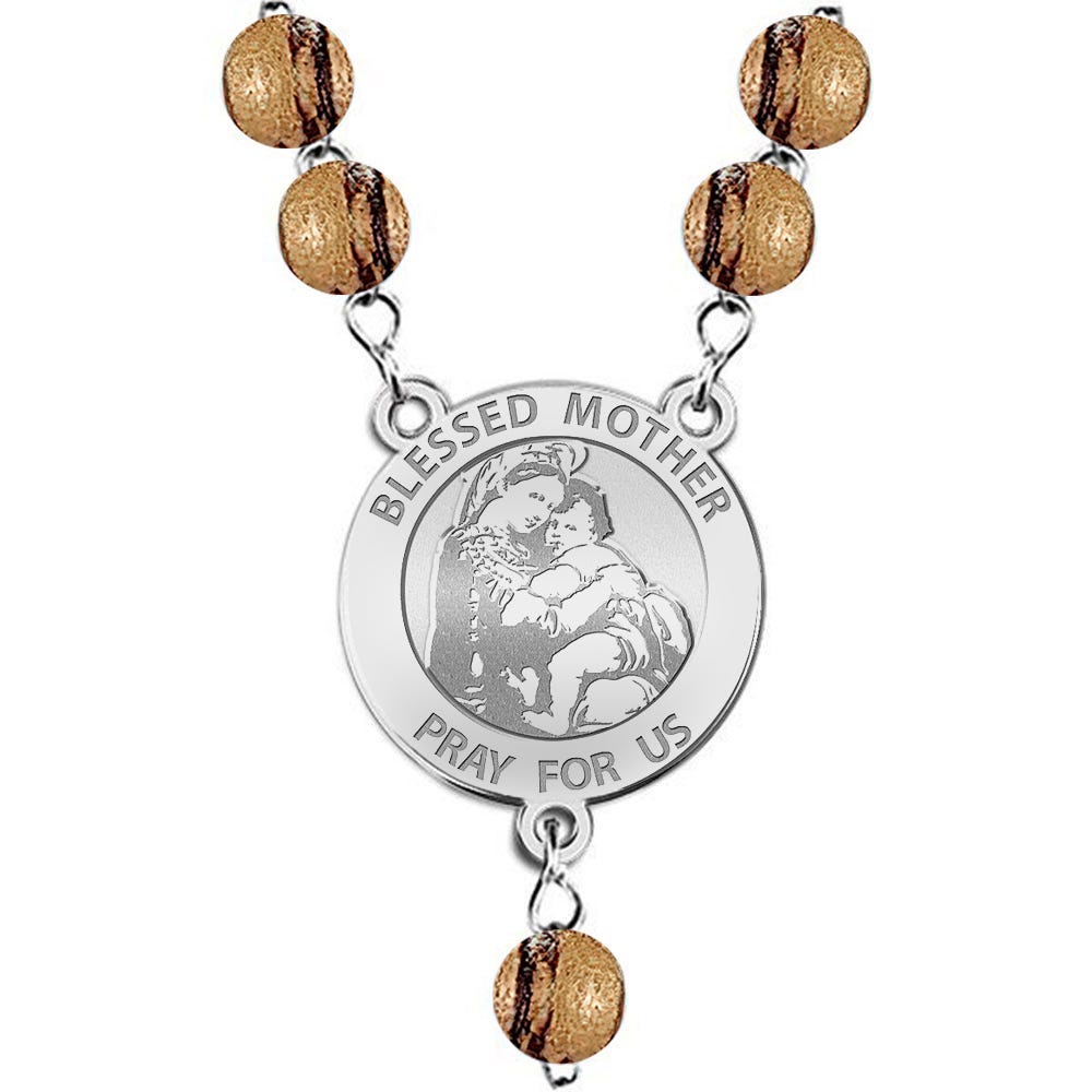 "Blessed Mother" Virgin Mary Rosary Beads