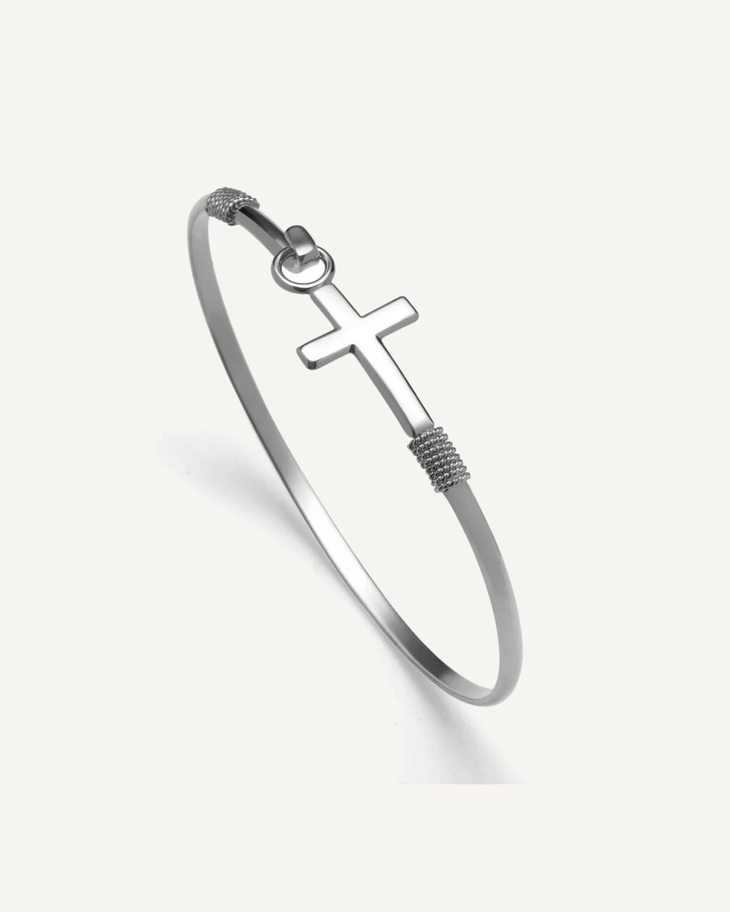 Cross Bangle Bracelet