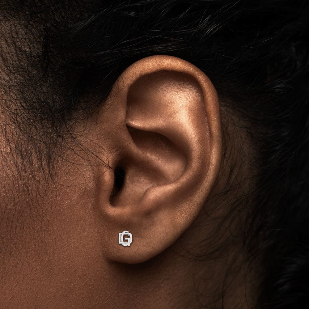 Exclusive Monogram Overlapping Initial Earrings