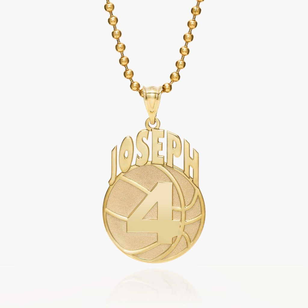 Custom Basketball Pendant w/ Name & Number