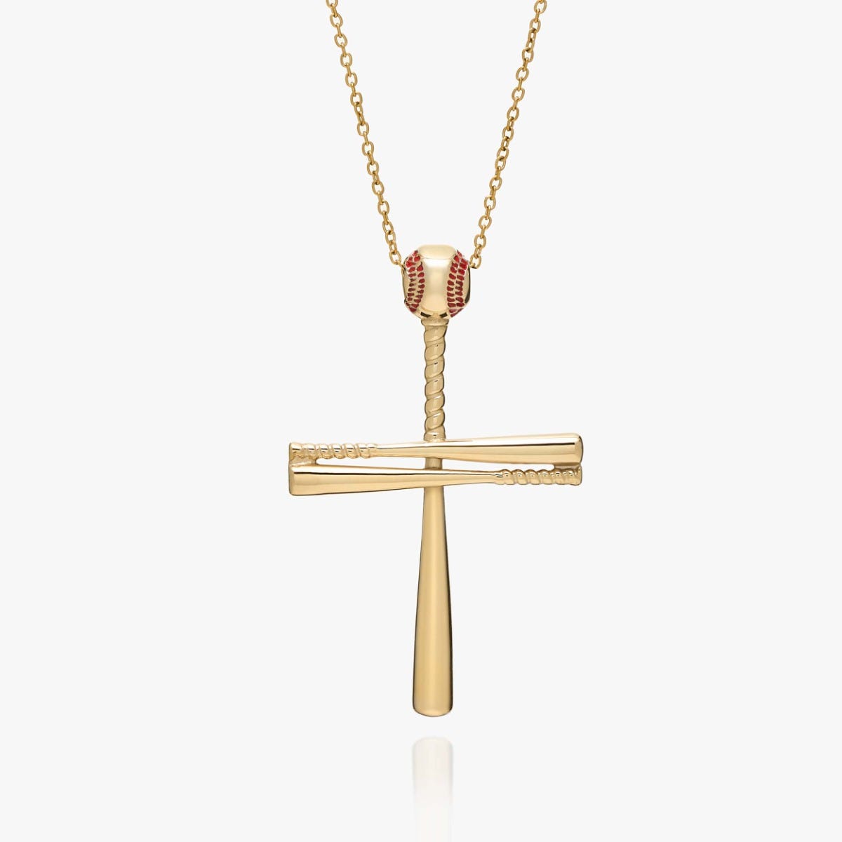 Baseball Bat Cross Pendant w/ 20 inch Chain