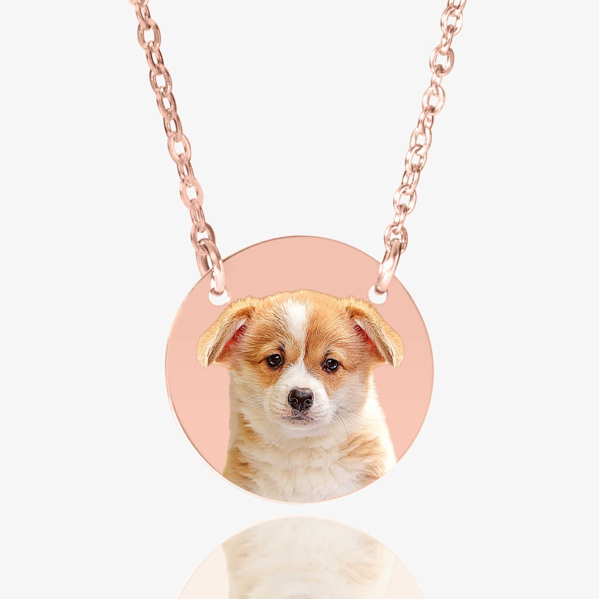 Custom Photo Stainless Steel Round Necklace