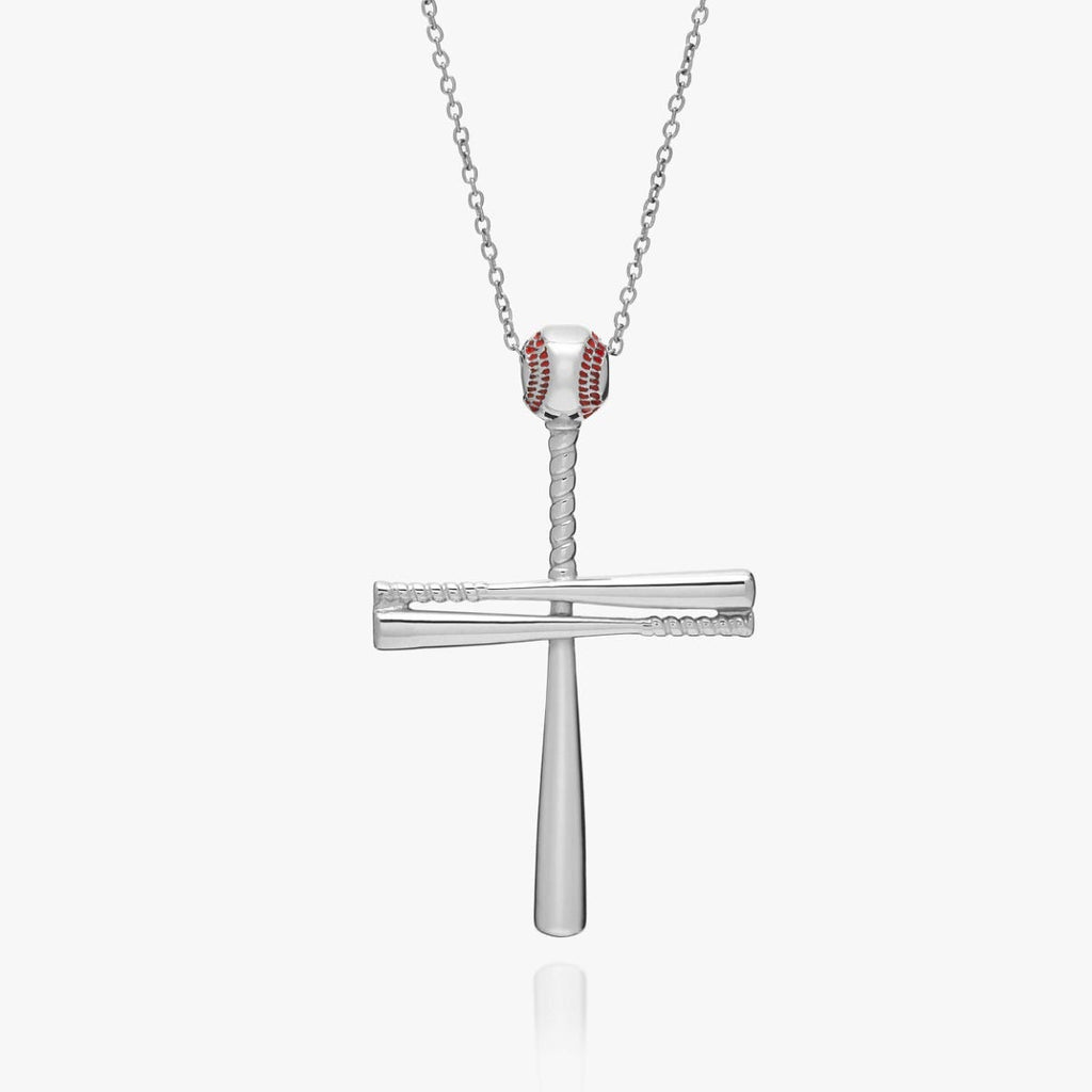 Baseball Bat Cross Pendant w/ 20 inch Chain