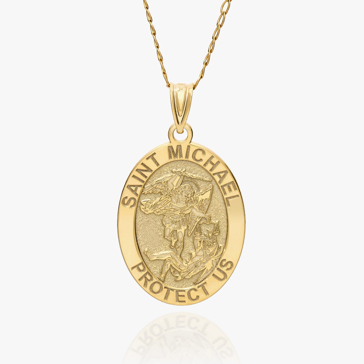 Exclusive Oval Saint Michael Religious Medal