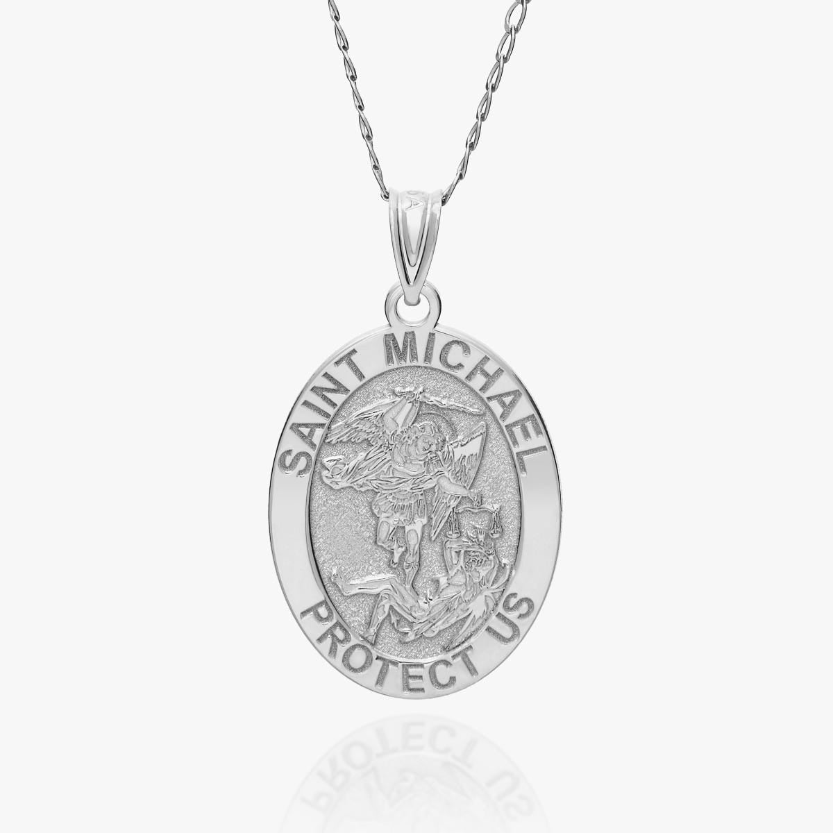 Exclusive Oval Saint Michael Religious Medal
