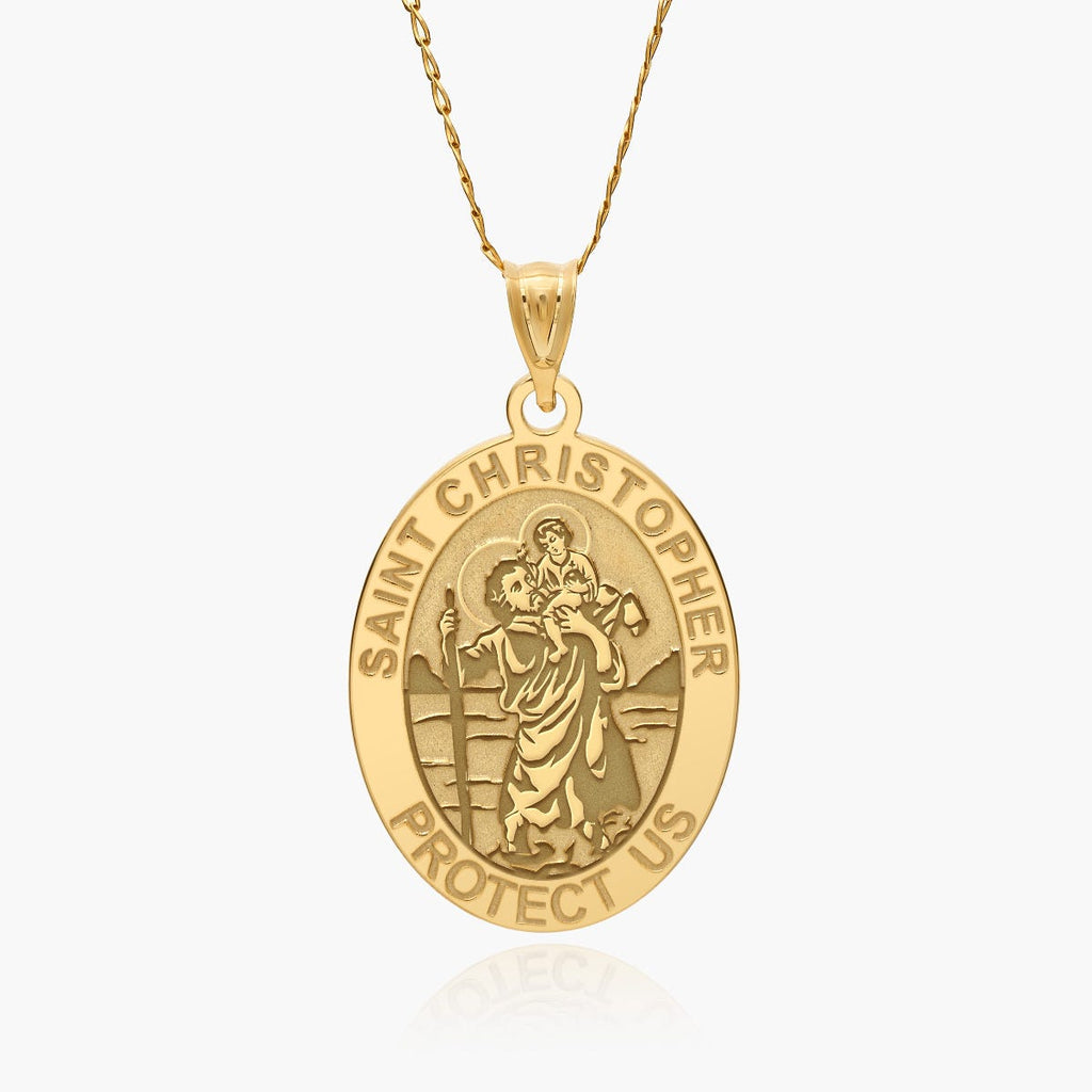 Saint Christopher OVAL Religious Medal