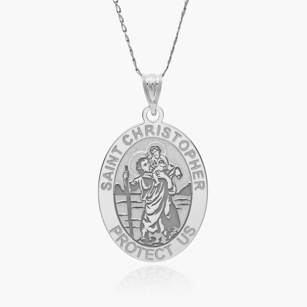 Saint Christopher OVAL Religious Medal
