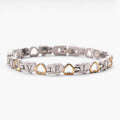 Two Tone Heart Shaped Stainless Bracelet
