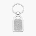 Stainless Steel Custom Fingerprint Rectangle Keychain