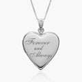 Silver Forever & Always Heart Photo Locket
