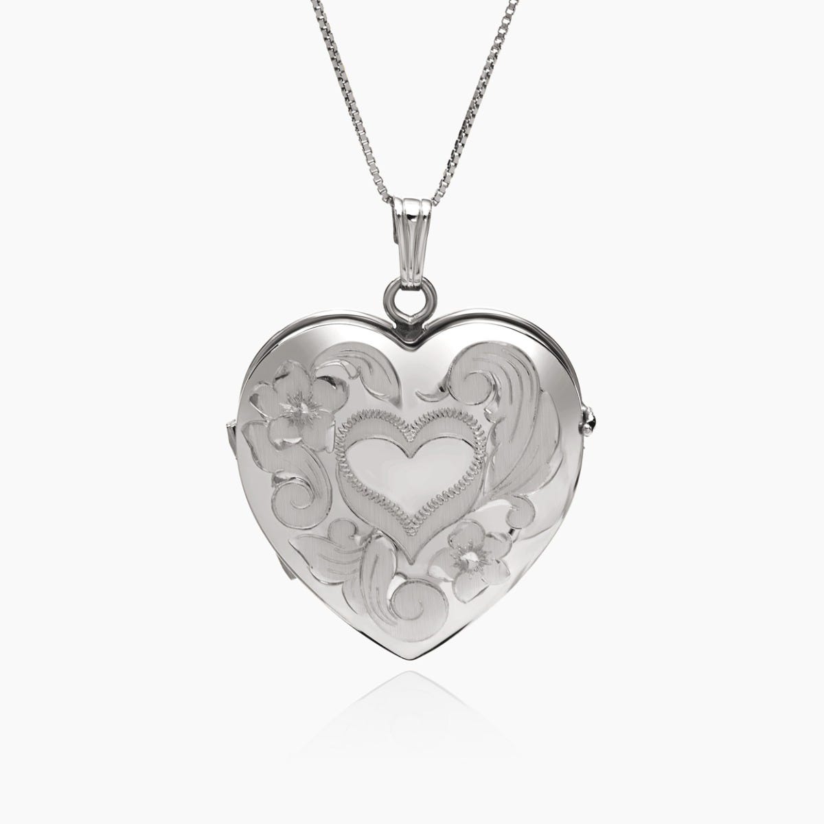 Silver Heart Four Photo Locket