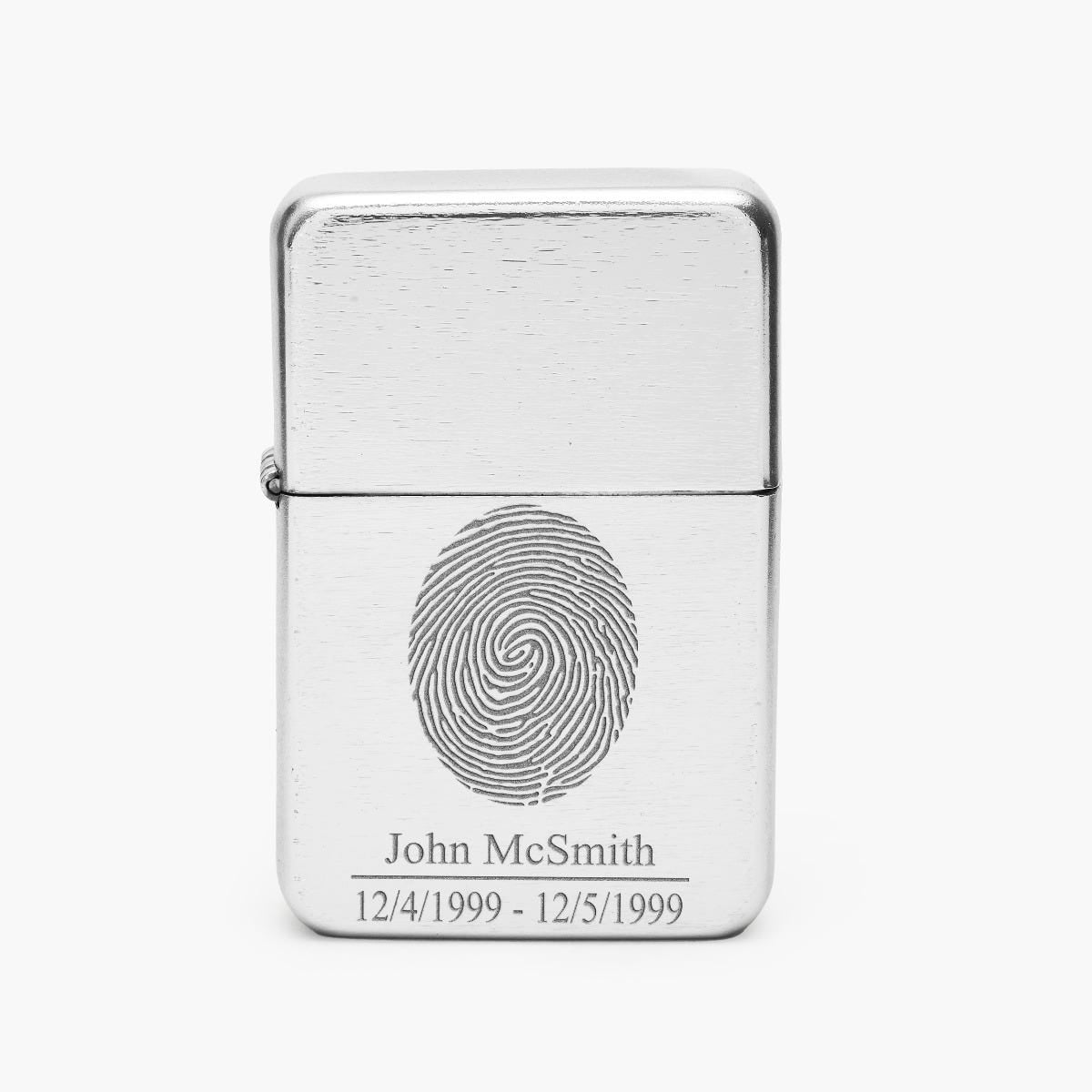 Custom Fingerprint Zippo Chrome Lighter