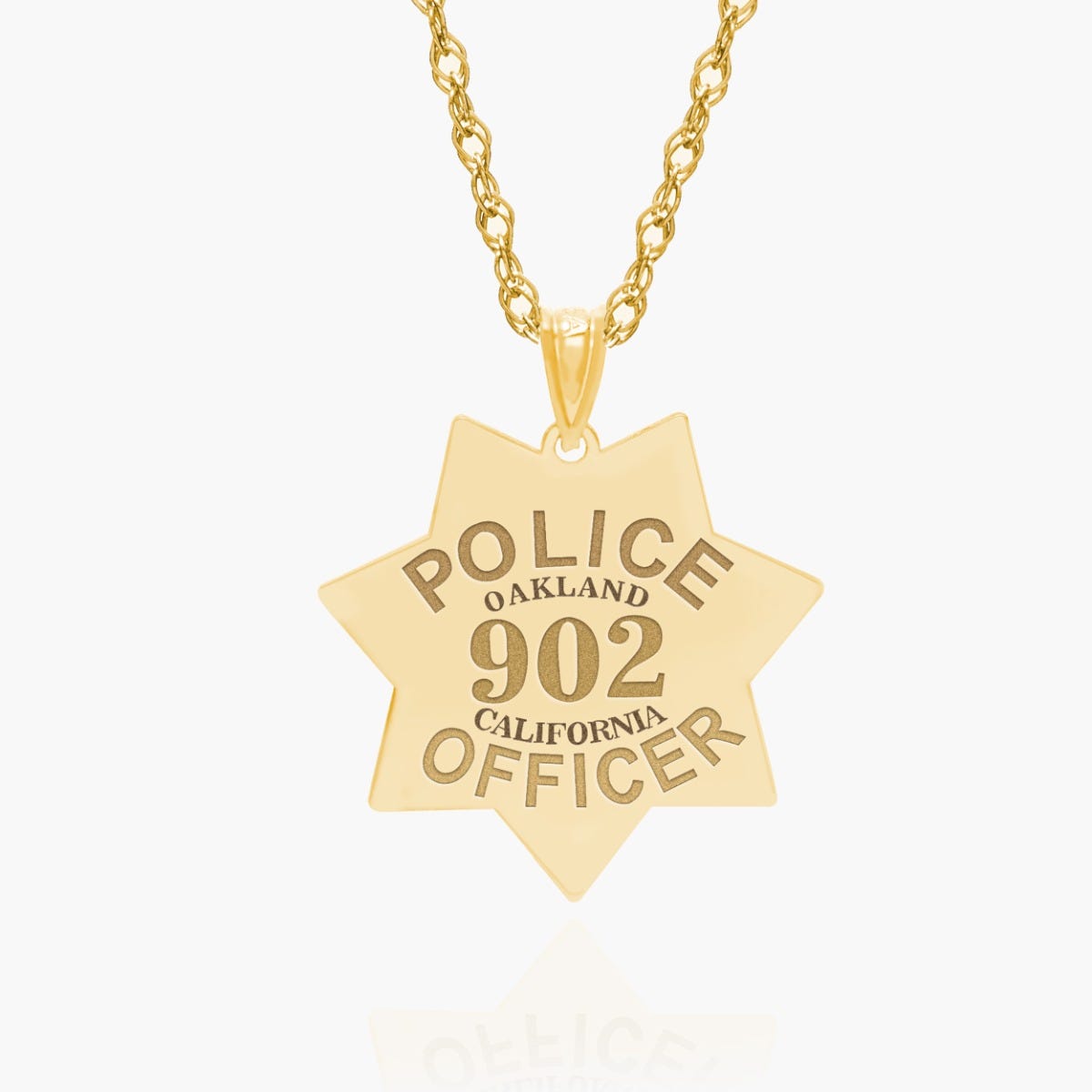 Personalized California 7 Point Star Police Badge with Your Department, Rank and Number