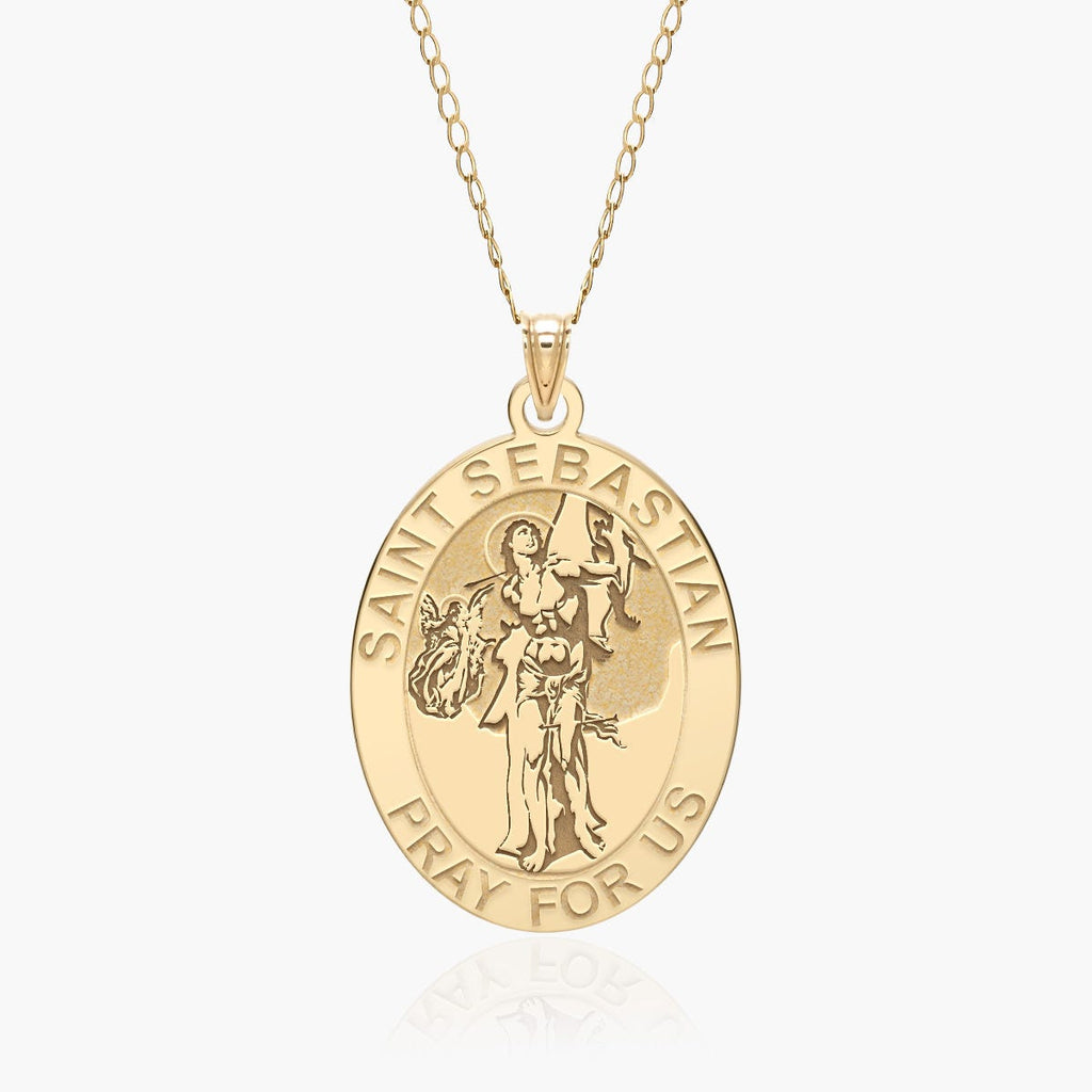 Saint Sebastian - Oval Religious Medal
