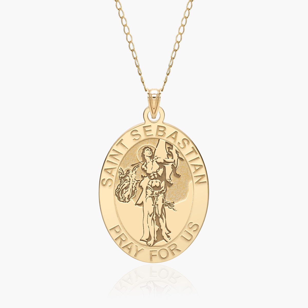 Saint Sebastian - Oval Religious Medal