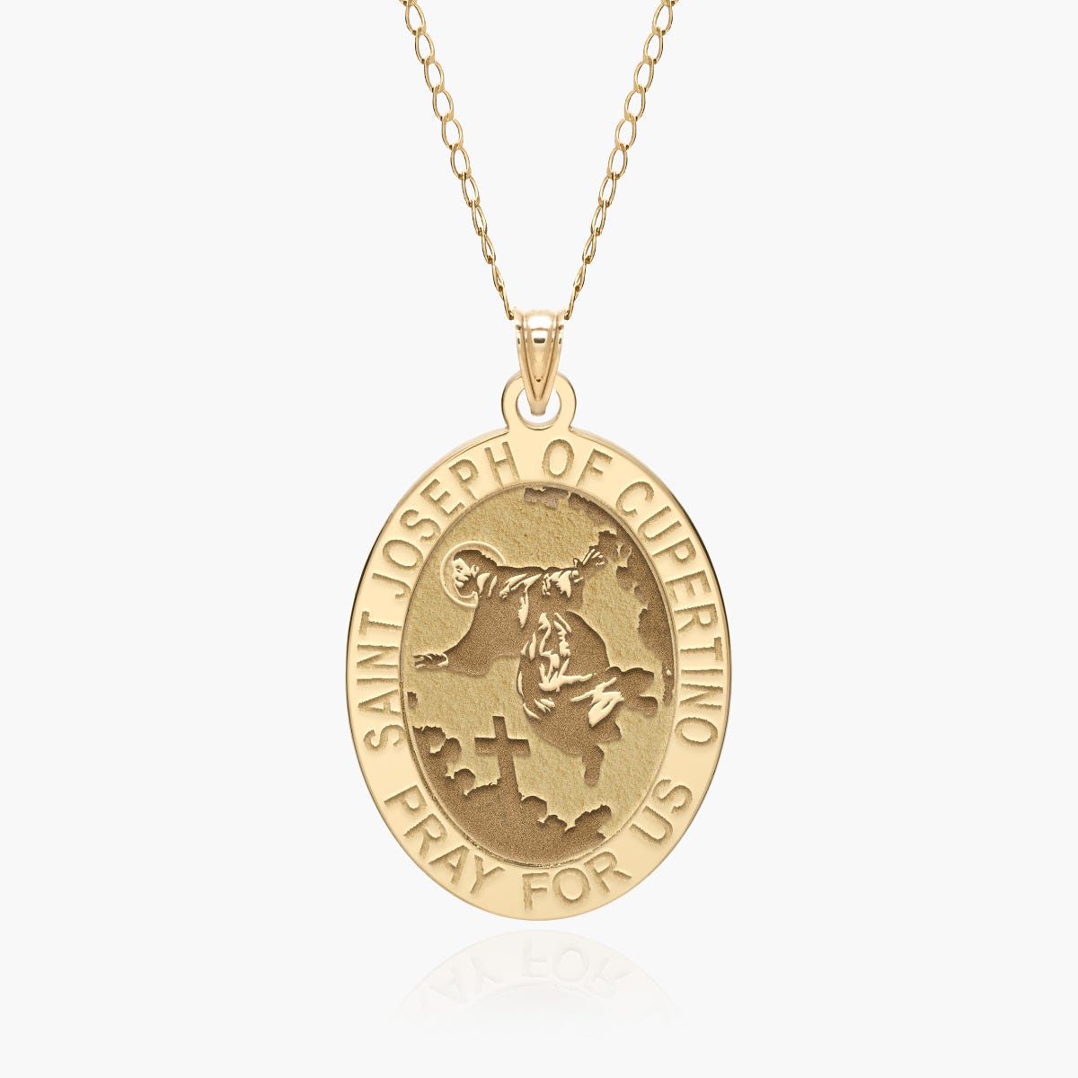 Saint Joseph of Cupertino Religious Oval Medal