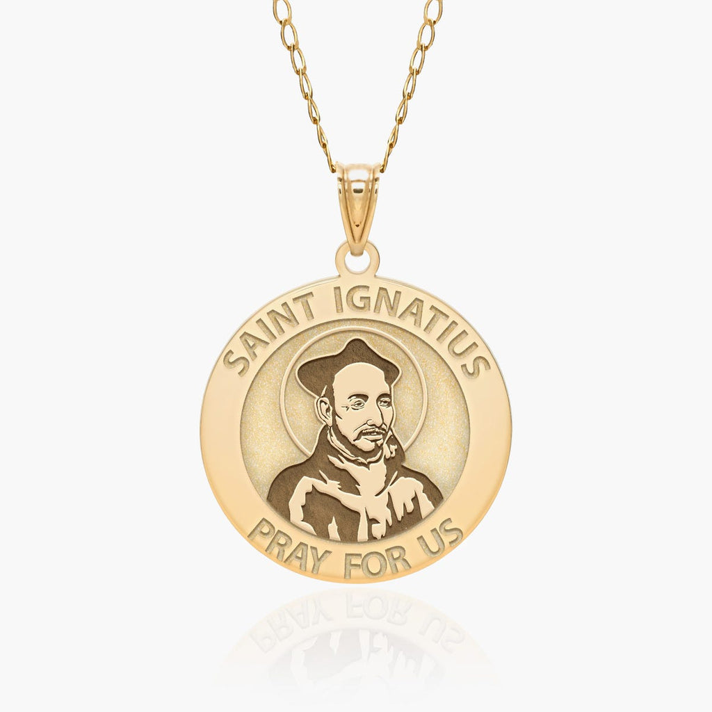 Saint Ignatius of Loyola Round Religious Medal  "EXCLUSIVE"
