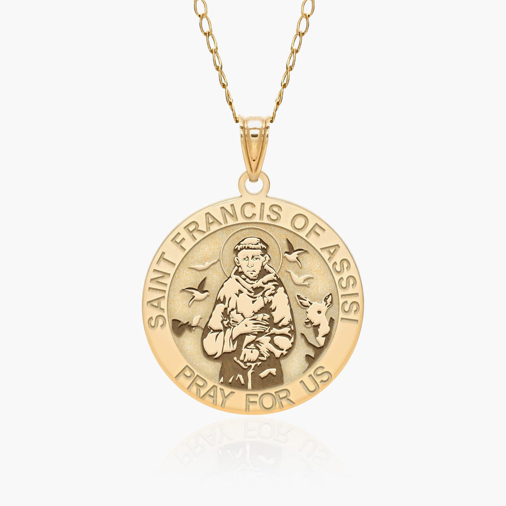 Saint Francis of Assisi Round Religious Medal
