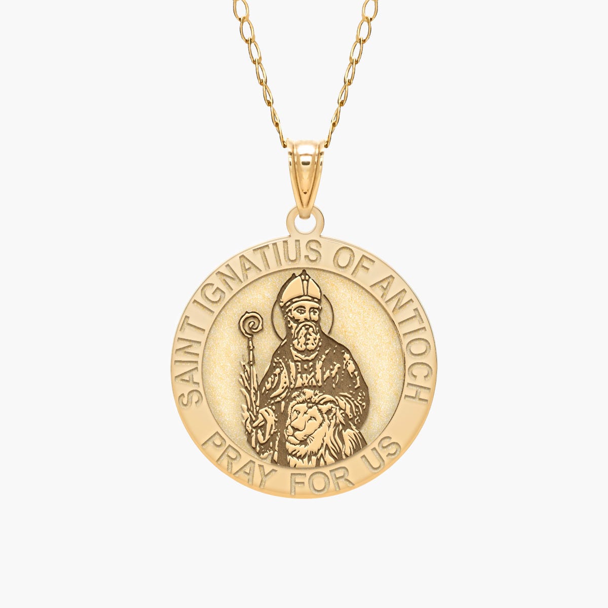 Saint Ignatius of Antioch Round Religious Medal