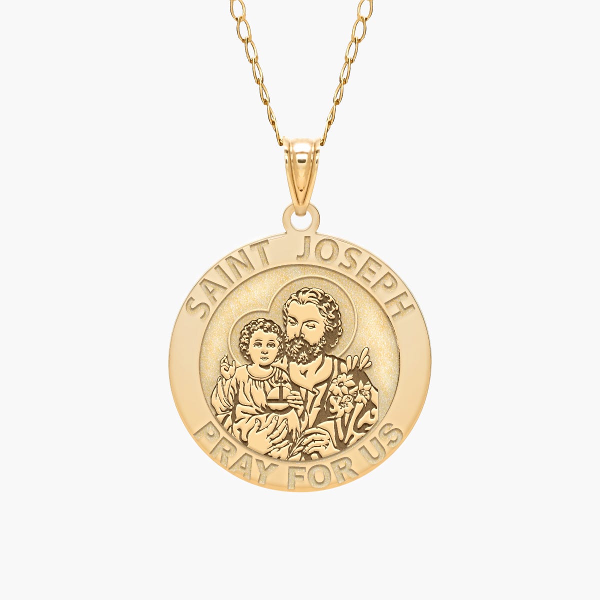 Saint Joseph Round Religious Medal