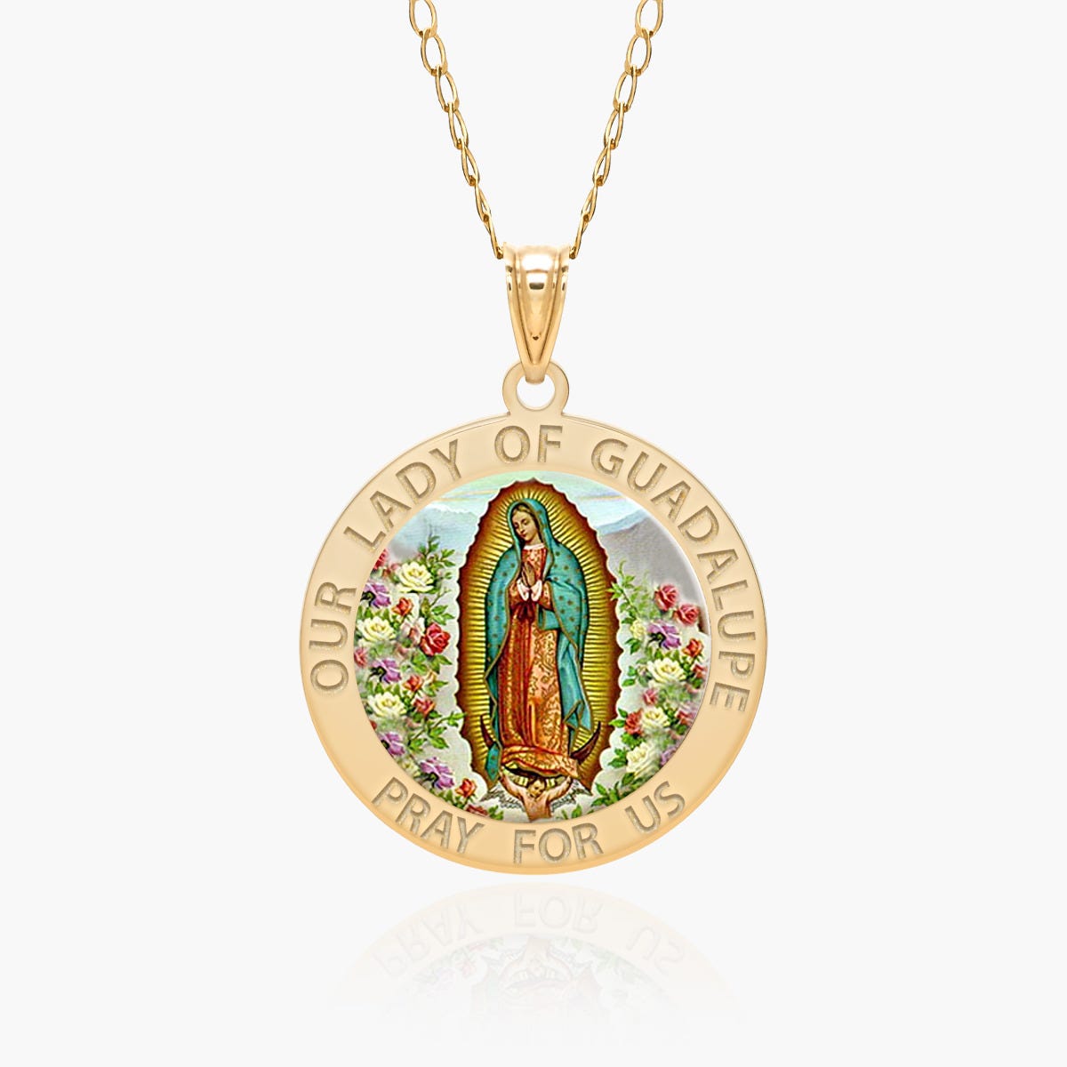 Our Lady of Guadalupe Religious Medal  "Color EXCLUSIVE"