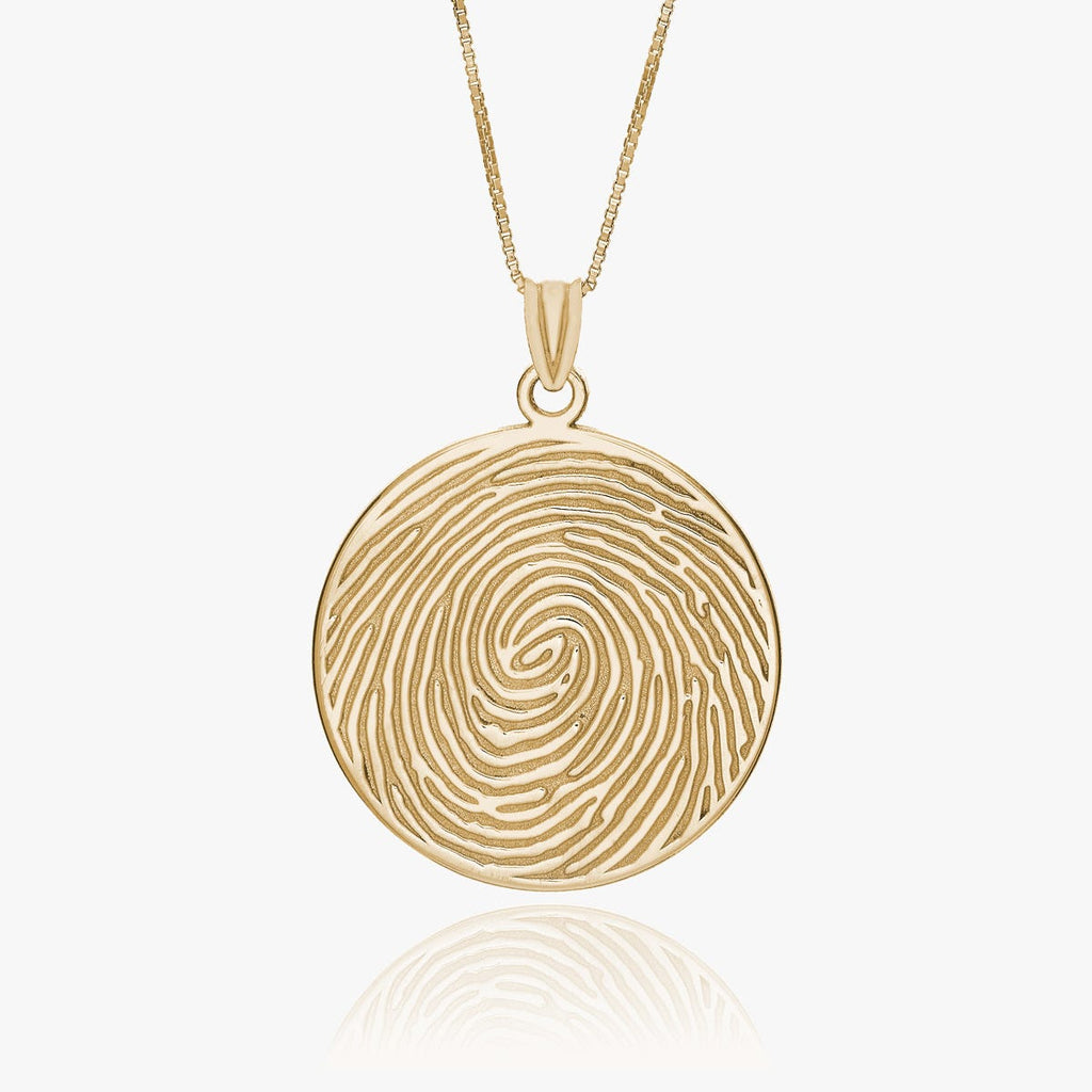 Custom Fingerprint Round Charm or Pendant