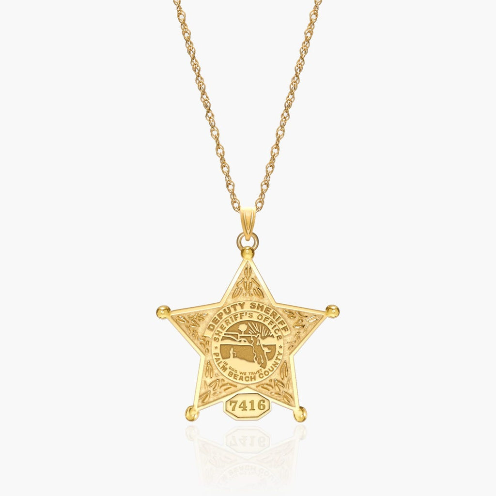 Personalized Florida Sheriff Badge with Rank, Number & Dept.