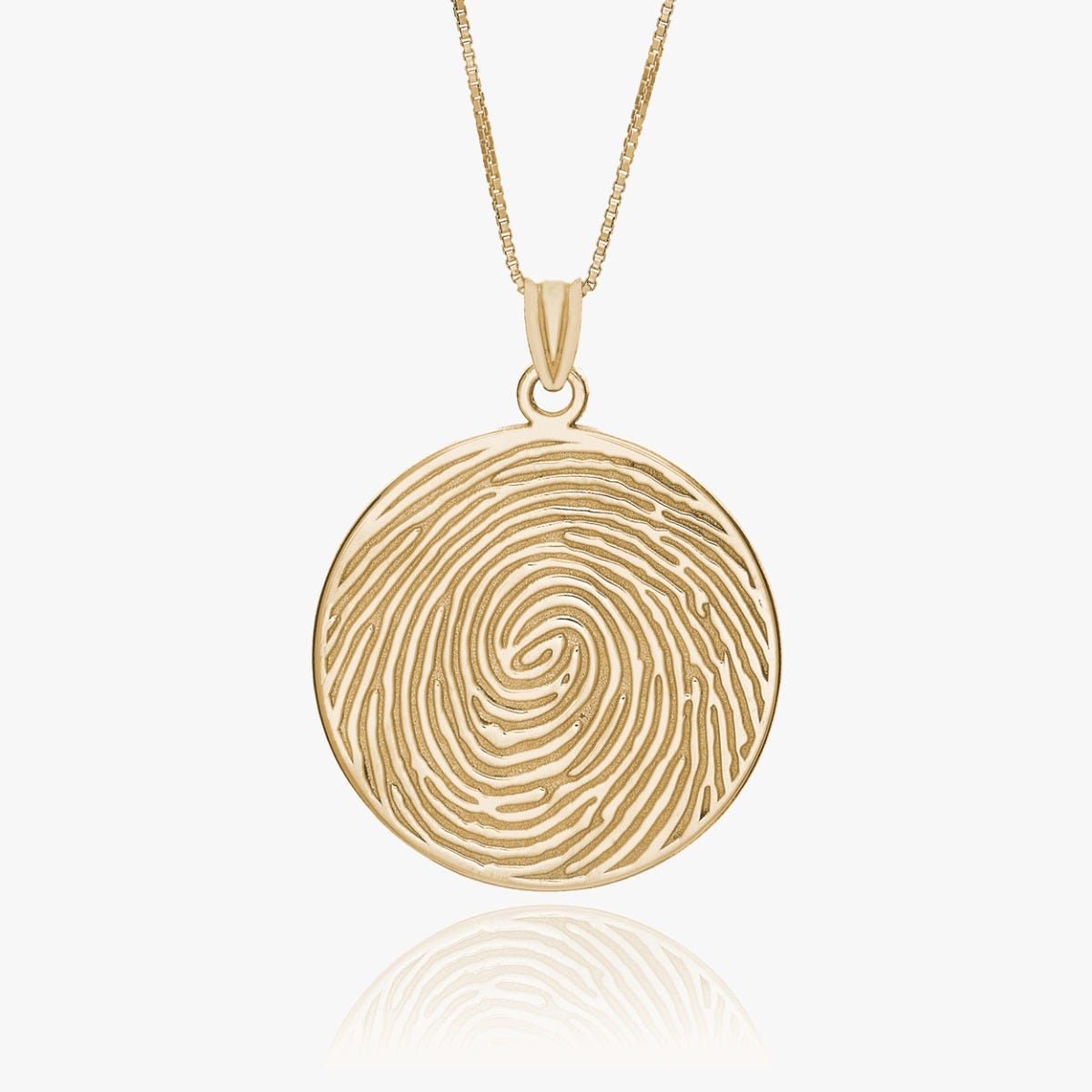 Custom Fingerprint Round Charm or Pendant