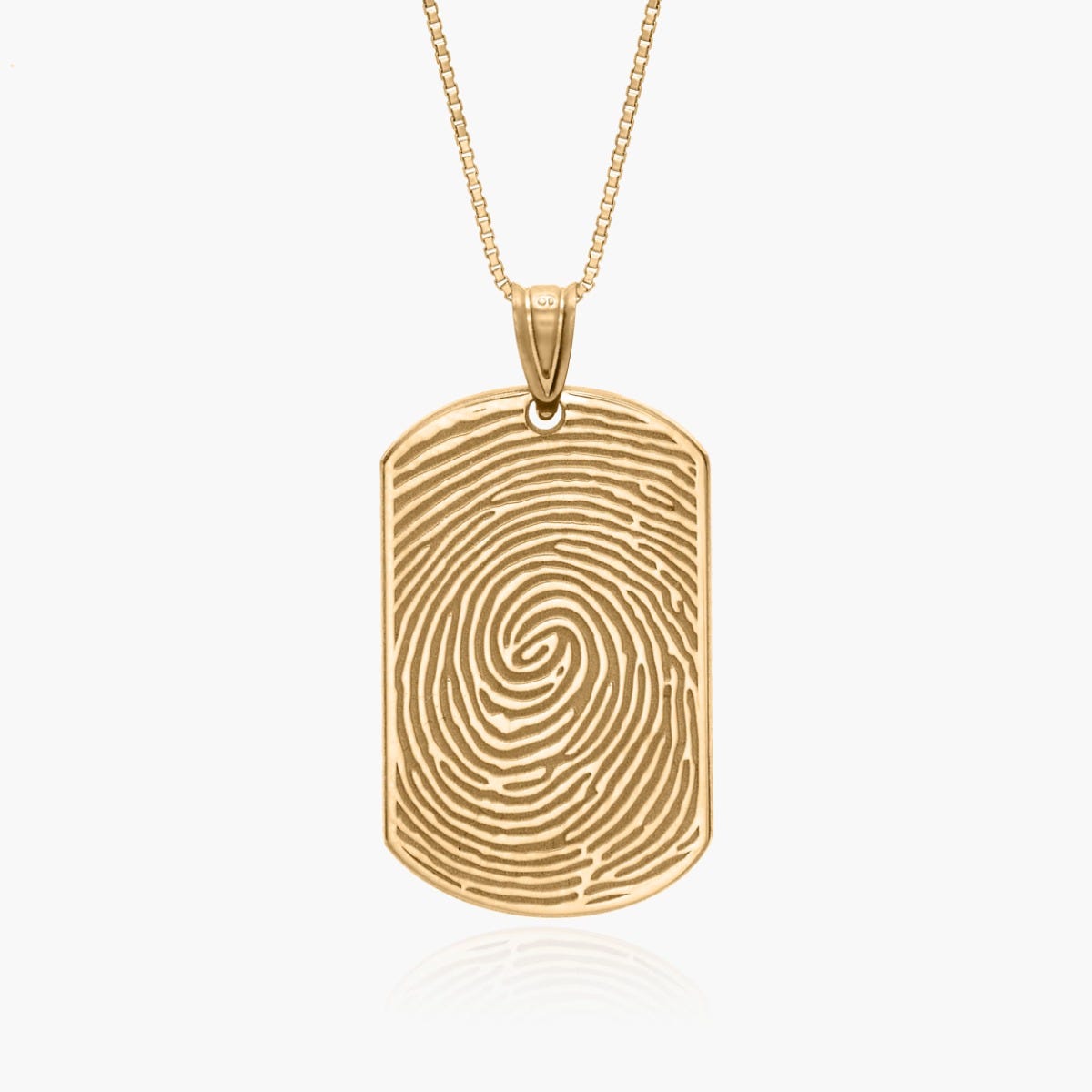 Custom Fingerprint Dog Tag Charm or Pendant