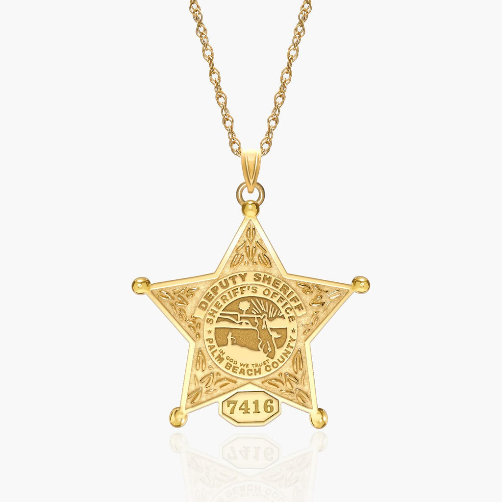 Personalized Florida Sheriff Badge with Rank, Number & Dept.