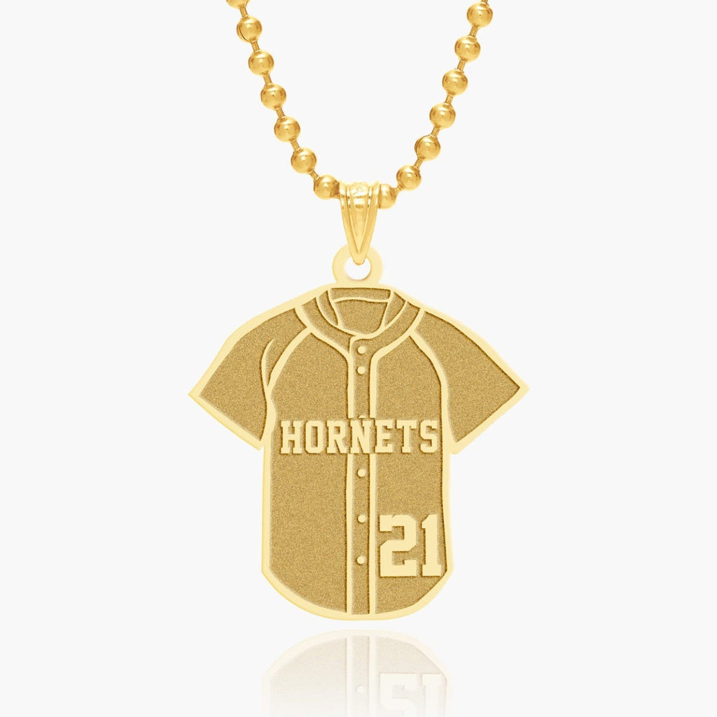Baseball Jersey Charm or  Pendant w/ Name & Number