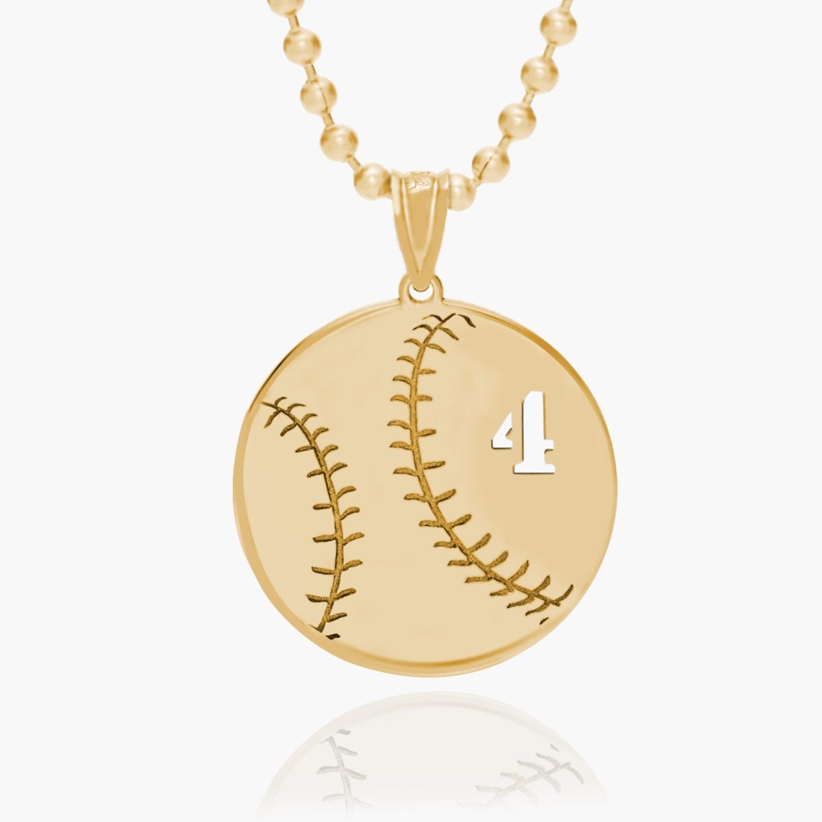 Customized Round Baseball Cut Out Number Disc