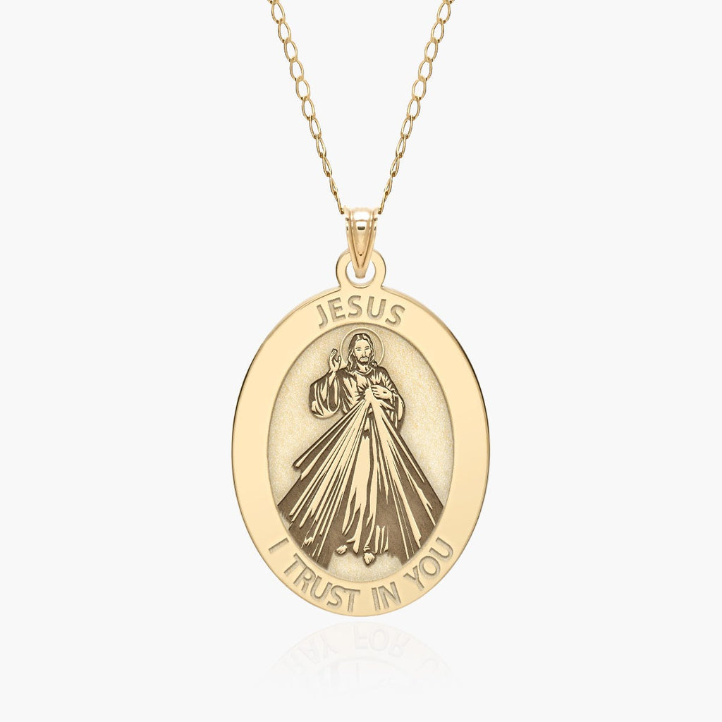 Divine Mercy Oval Religious Medal "EXCLUSIVE"