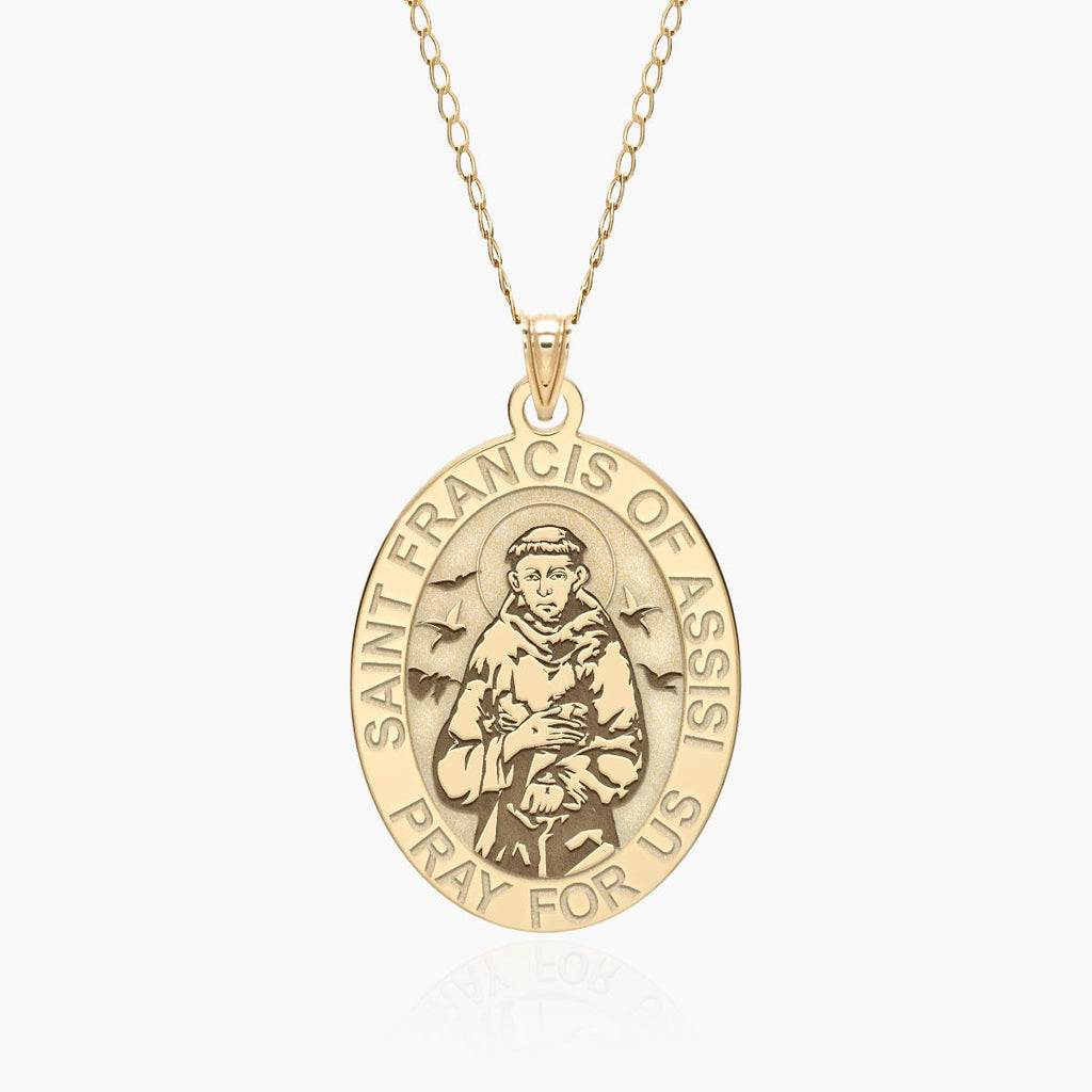 Saint Francis of Assisi Oval Religious Medal