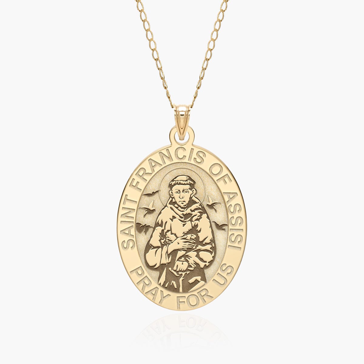 Saint Francis of Assisi Oval Religious Medal