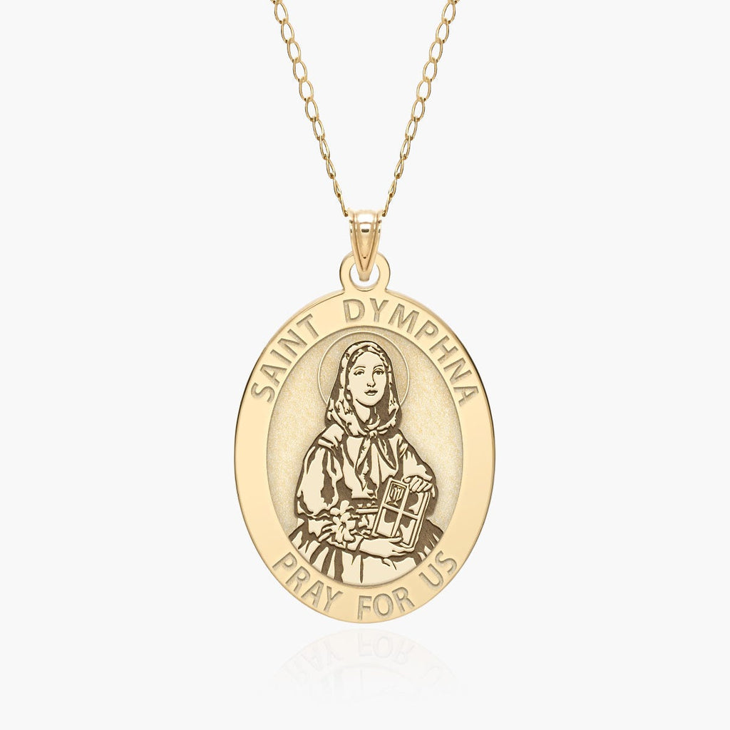 Saint Dymphna Oval Religious Medal "EXCLUSIVE"