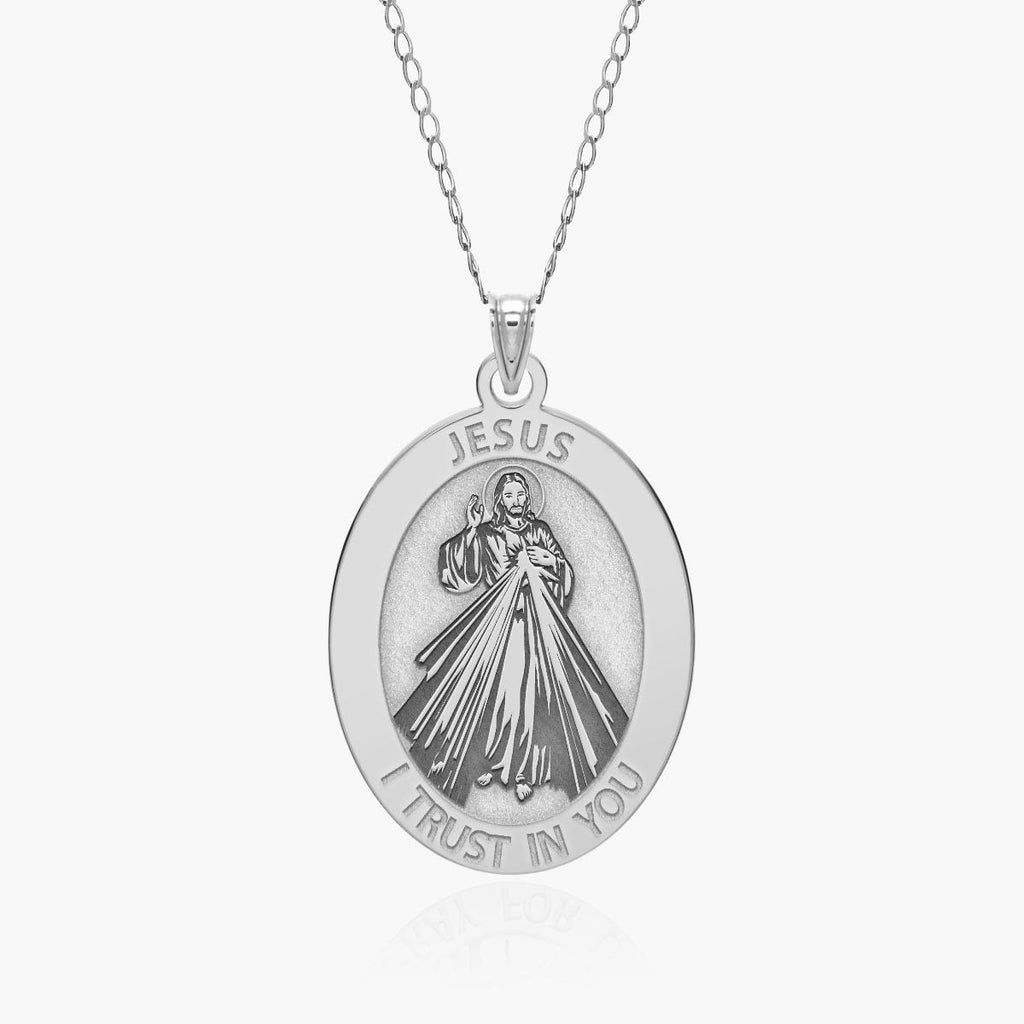Divine Mercy Oval Religious Medal "EXCLUSIVE"