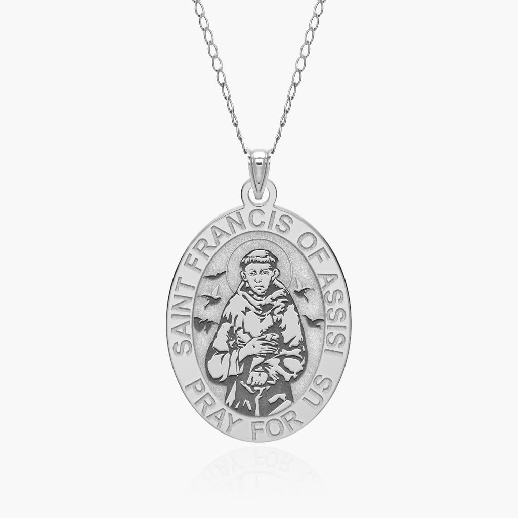 Saint Francis of Assisi Oval Religious Medal