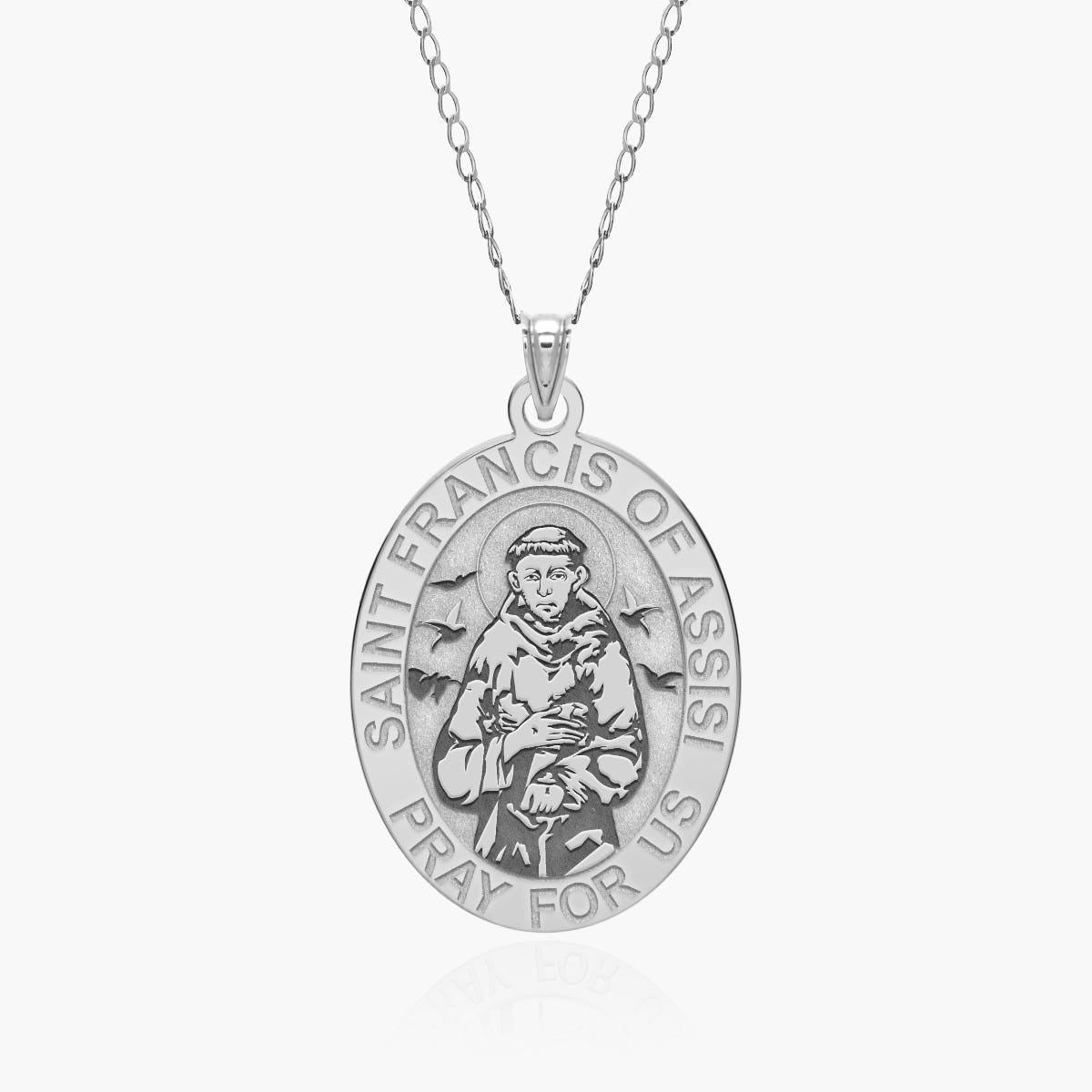Saint Francis of Assisi Oval Religious Medal