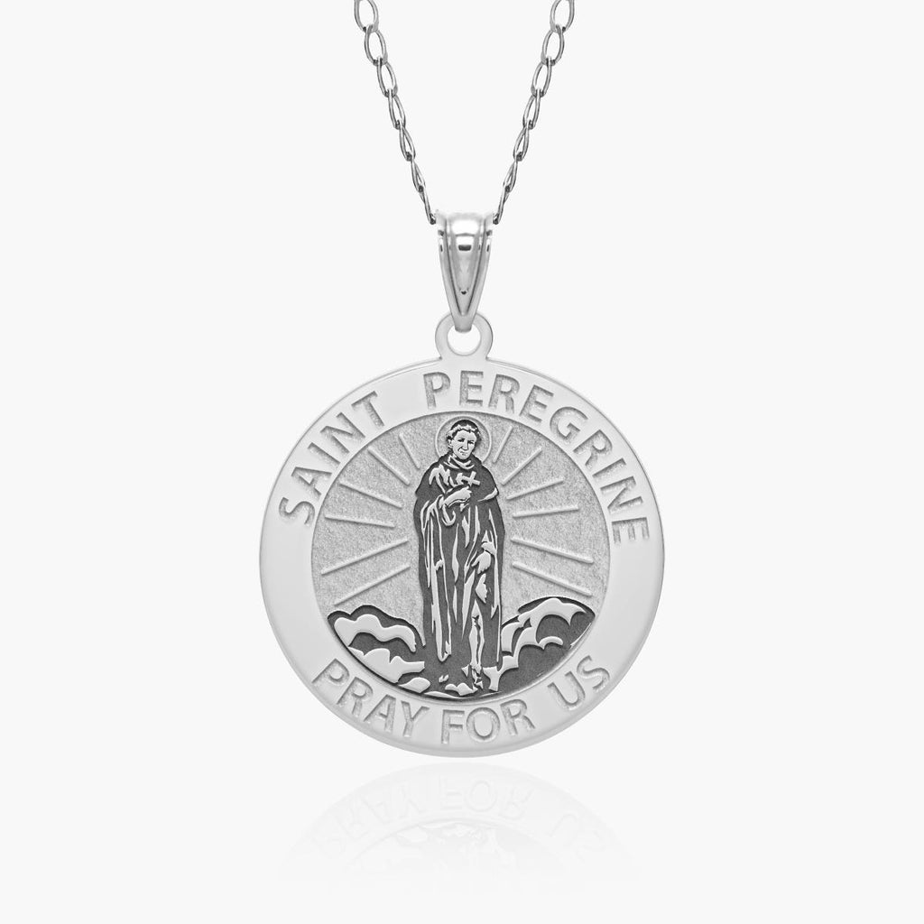 Saint Peregrine Round Religious Medal