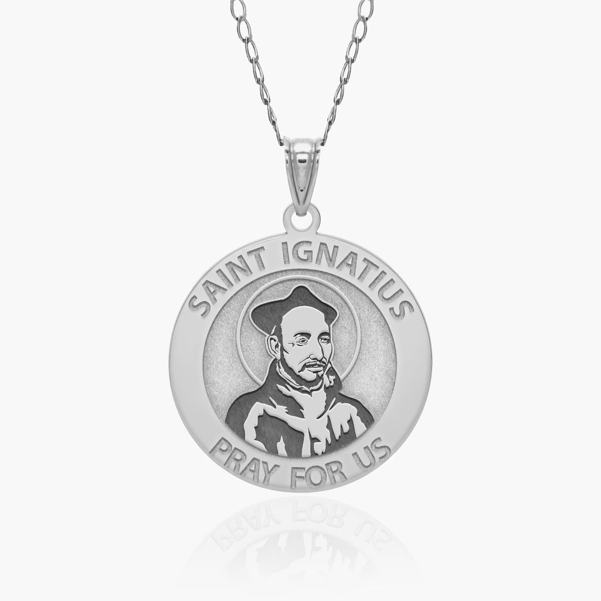 Saint Ignatius of Loyola Round Religious Medal  "EXCLUSIVE"