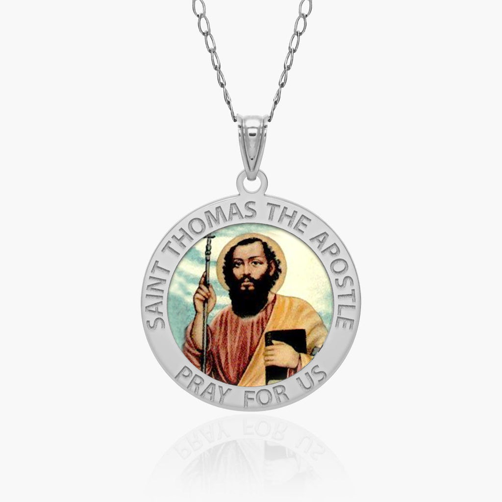 Saint Thomas the Apostle Religious Medal Color